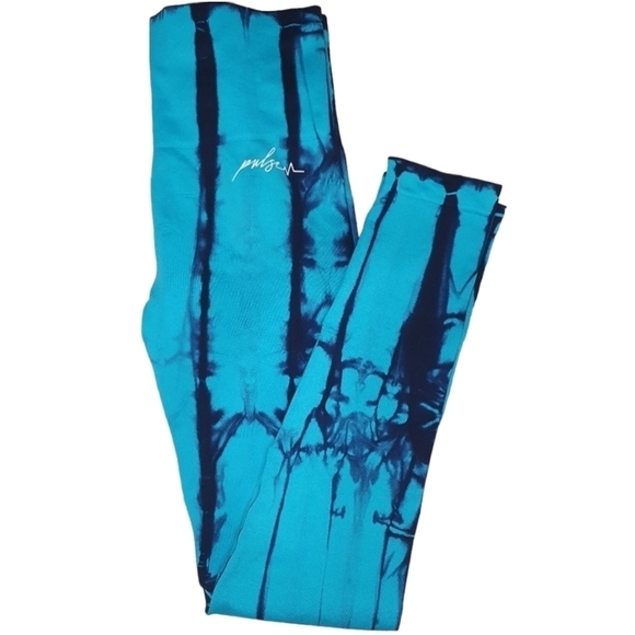 Pulse Athletic leggings Size‎ M Blue and Black - Picture 1 of 8